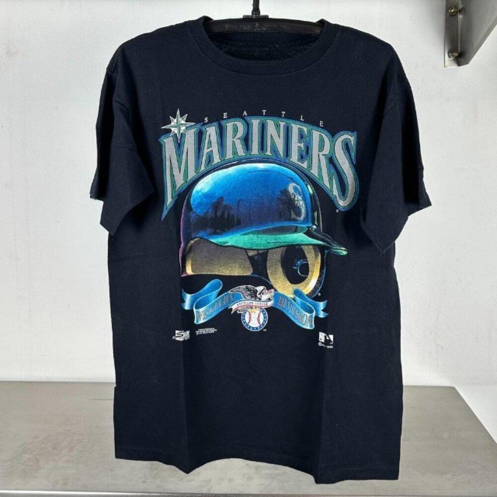 1992 Seattle Mariners Helmet Mlb Sportswear Single Stitch Shirt